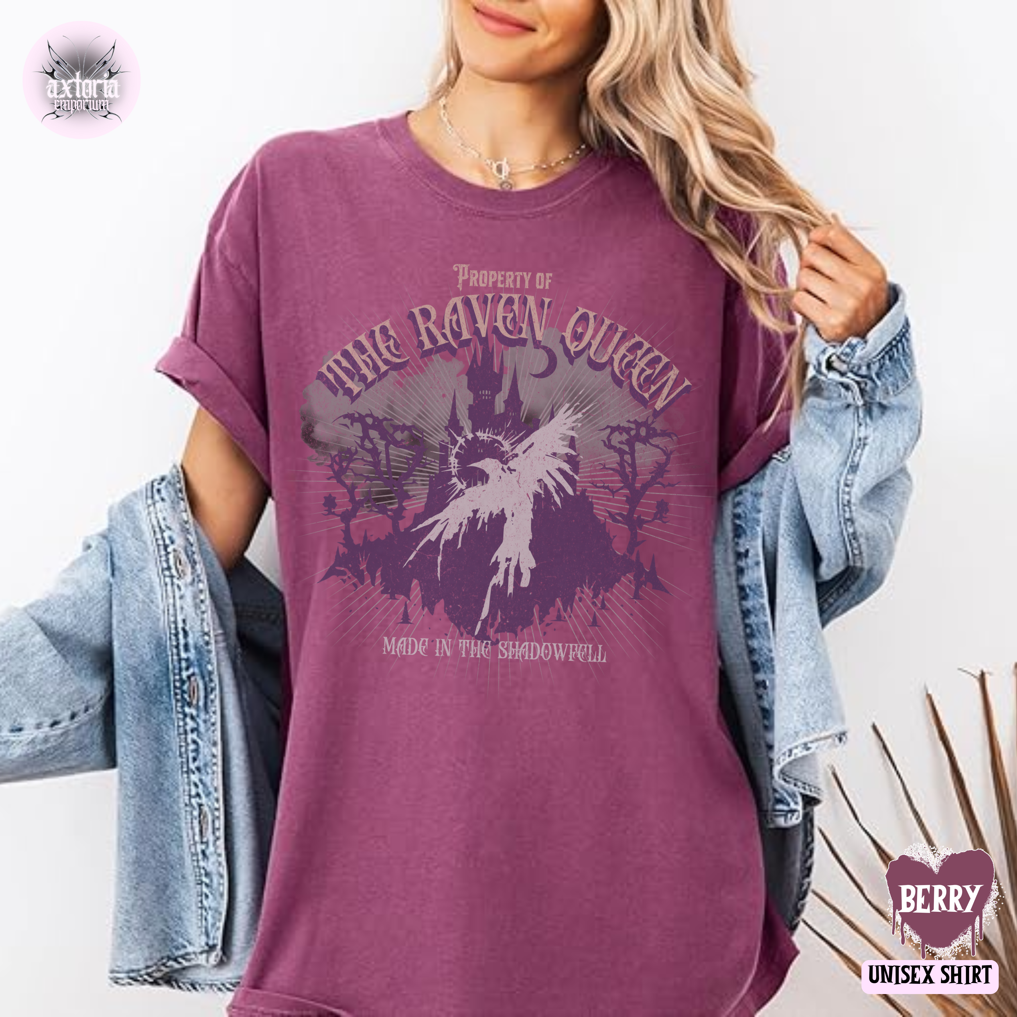 Dungeons and Dragons Raven Queen  purple t-shirt for TTRPG players, DnD players, and tabletop roleplaying games.