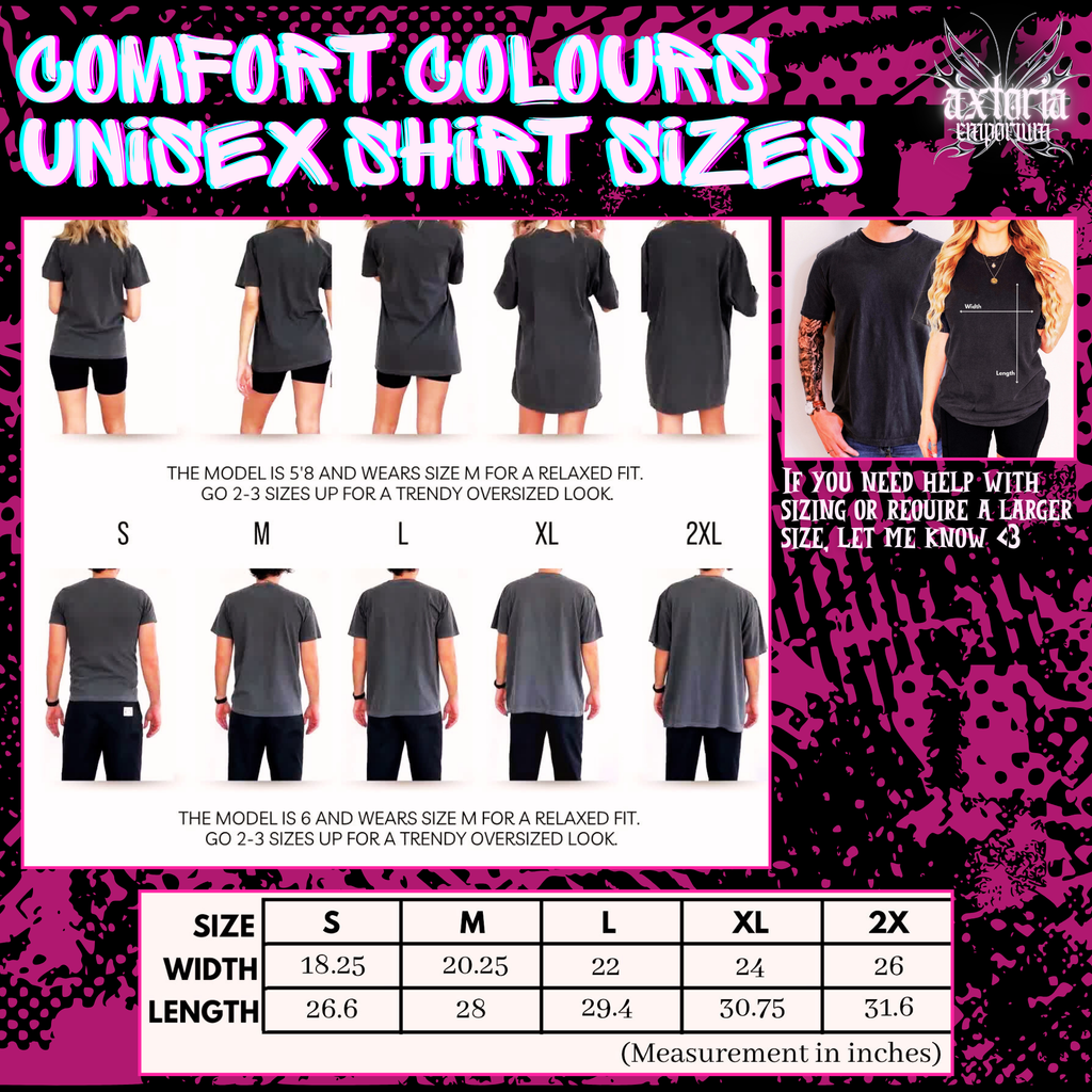 Dungeons and Dragons DnD TTRPG Tabletop Roleplaying Game Strahd von Zarovich Dungeons and Dragons Shirt Size Chart