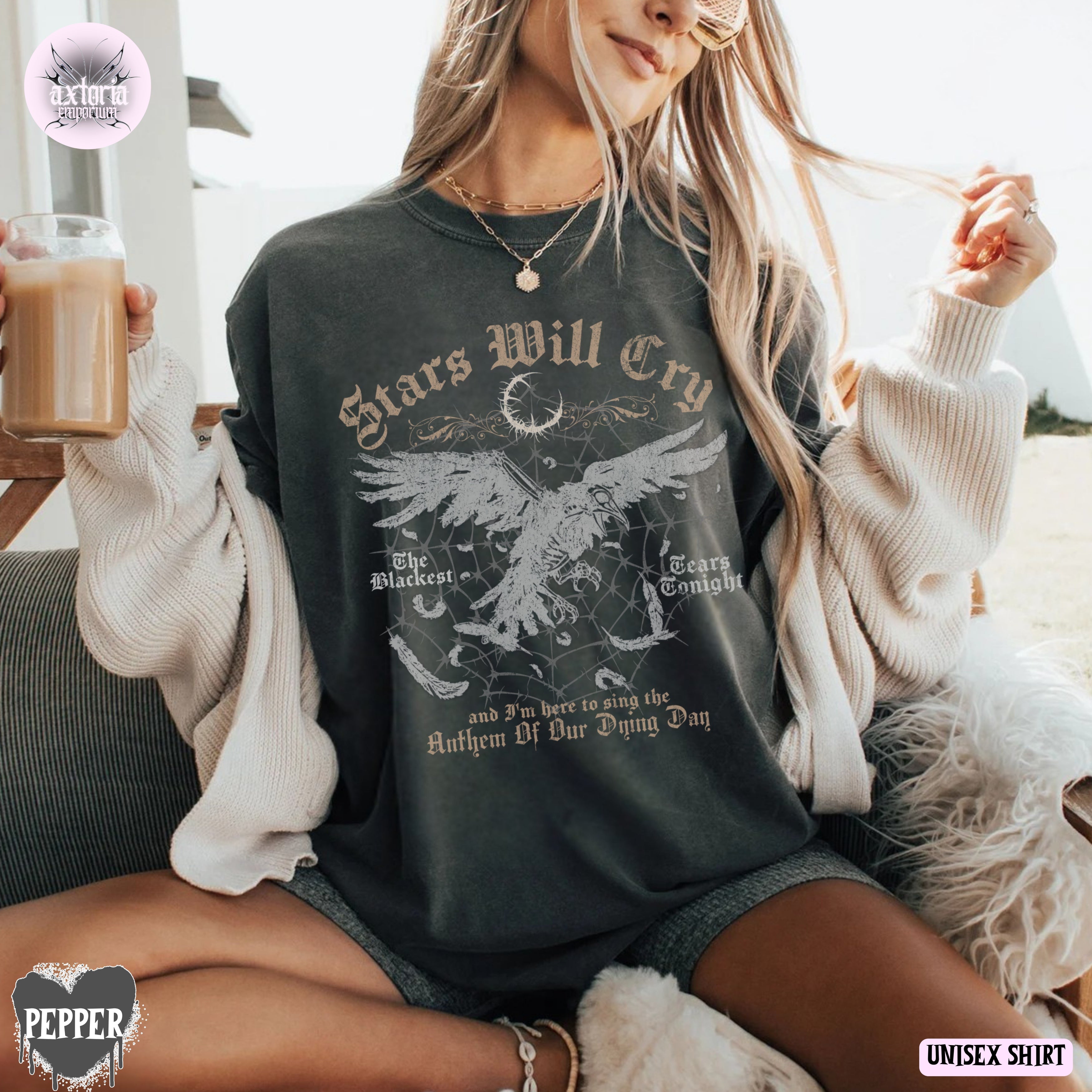 Dying Day Anthem Punk Rock Gothic Raven Shirt