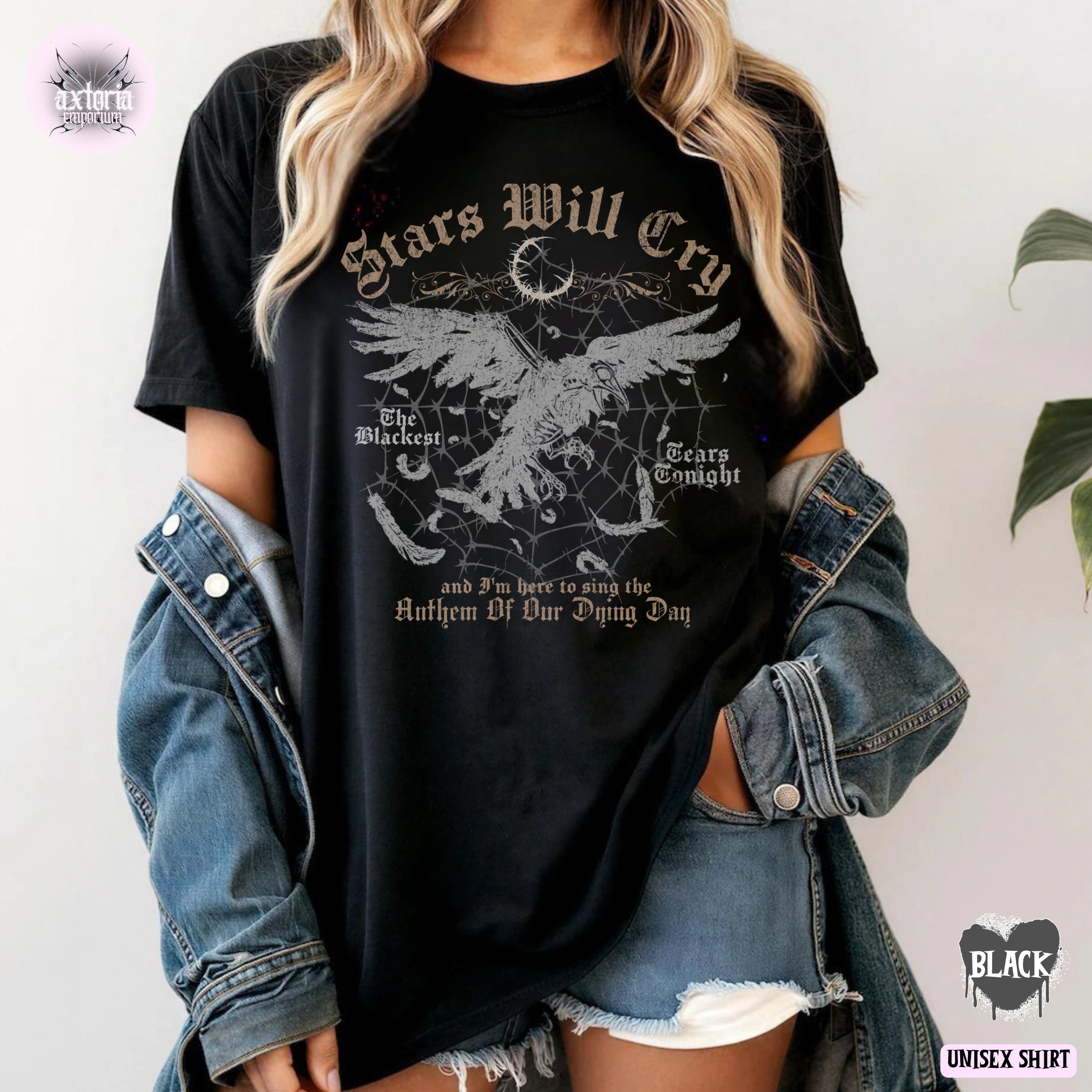 Dying Day Anthem Punk Rock Gothic Raven Shirt