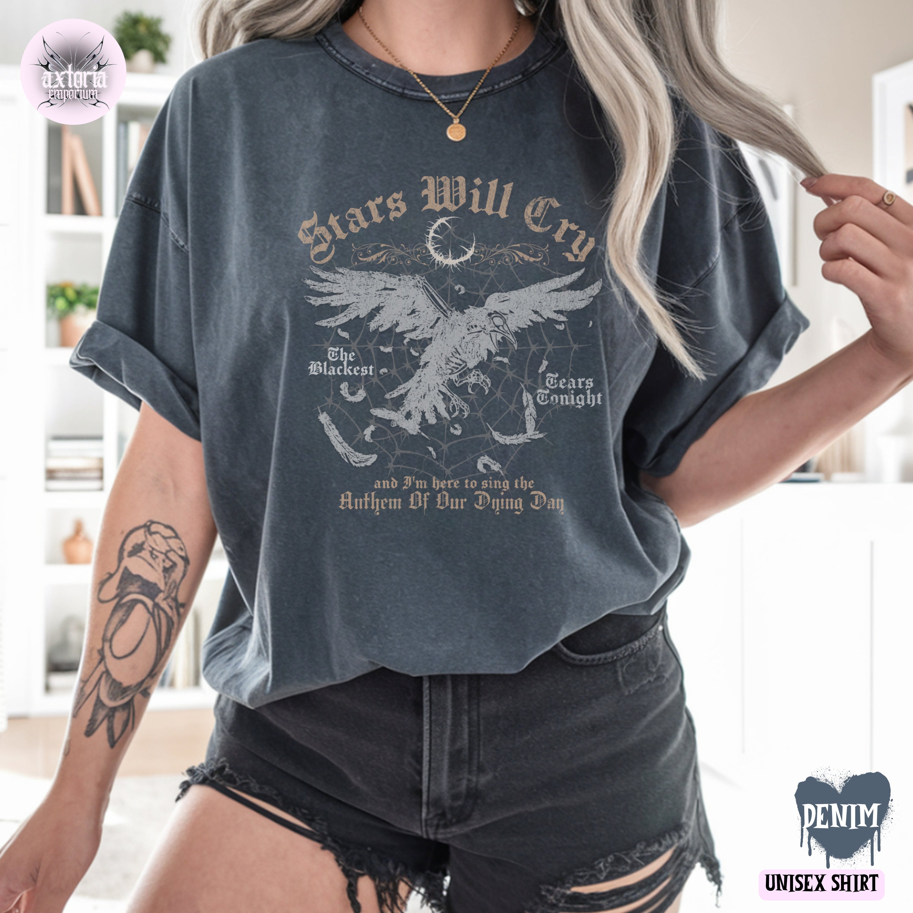 Dying Day Anthem Punk Rock Gothic Raven Shirt