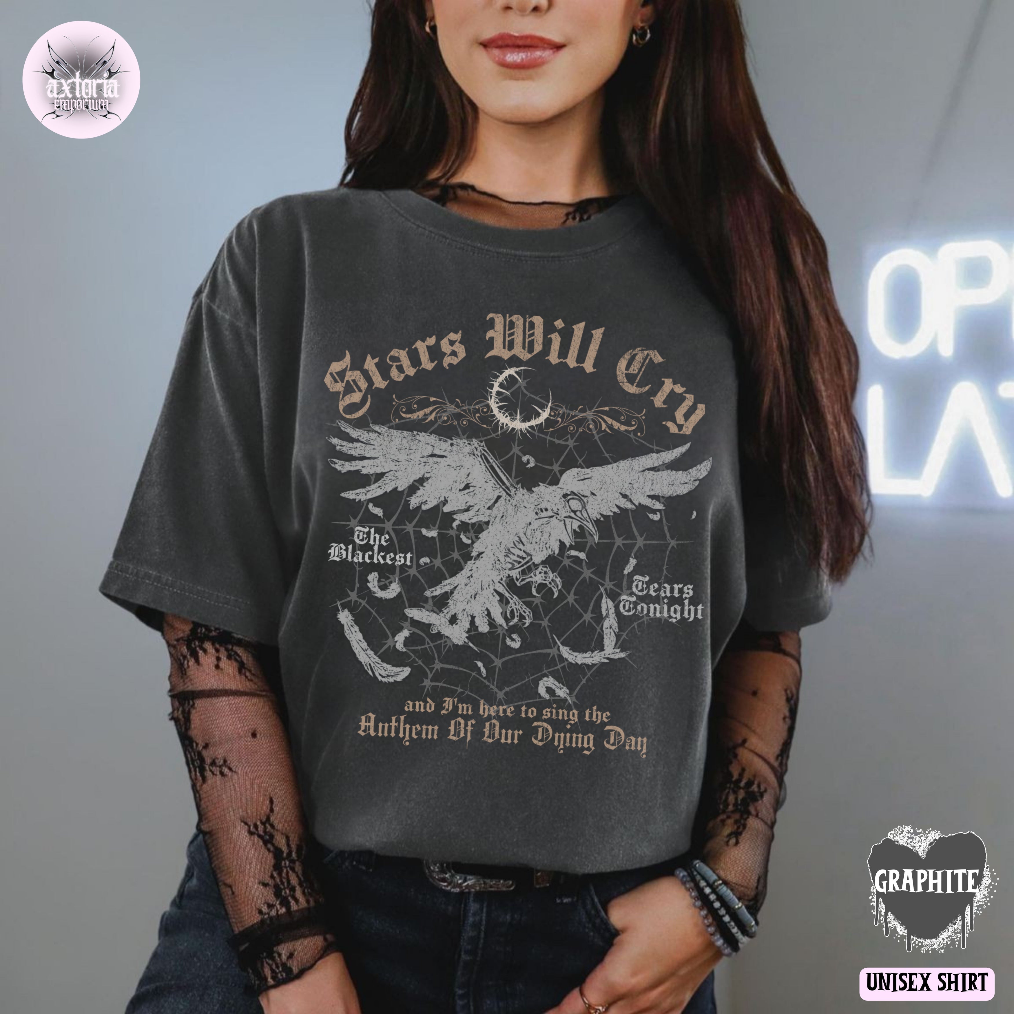 Dying Day Anthem Punk Rock Gothic Raven Shirt