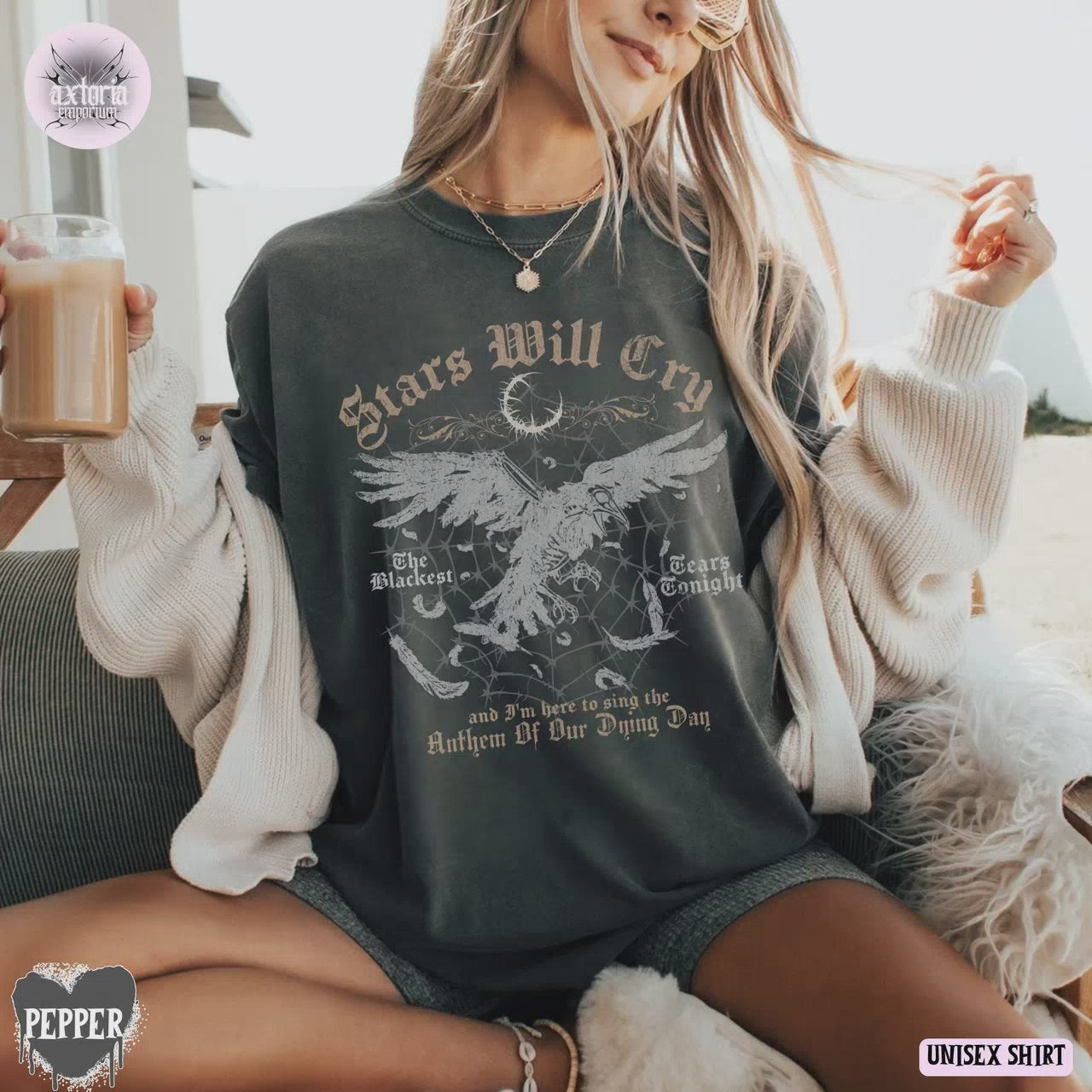 Dying Day Anthem Punk Rock Gothic Raven Shirt